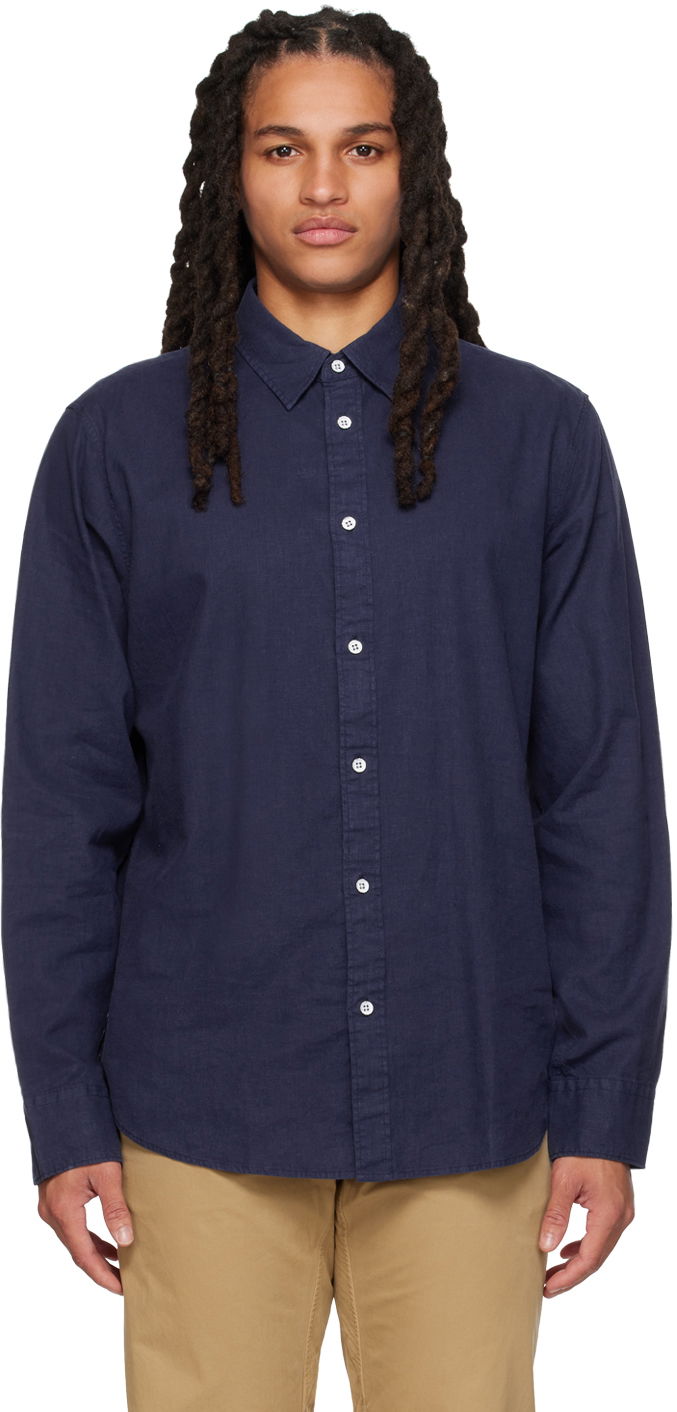 Košeľa rag & bone Rag & Bone Gus Button-Down Shirt Navy | MBW23PA440CHML, 0