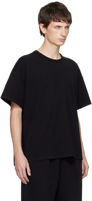 Tričko LES TIEN Lightweight Binded Neck Oversized T-shirt Biela | HV-2092, 4