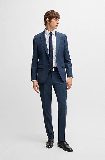 Košeľa BOSS Slim Fit Floral Print Stretch Cotton Poplin Shirt Biela | 50532871, 1