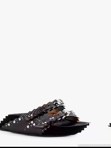 Tenisky a topánky ISABEL MARANT Studded Leather Slide Sandals Čierna | SD0118FAC1B04S01BK, 1