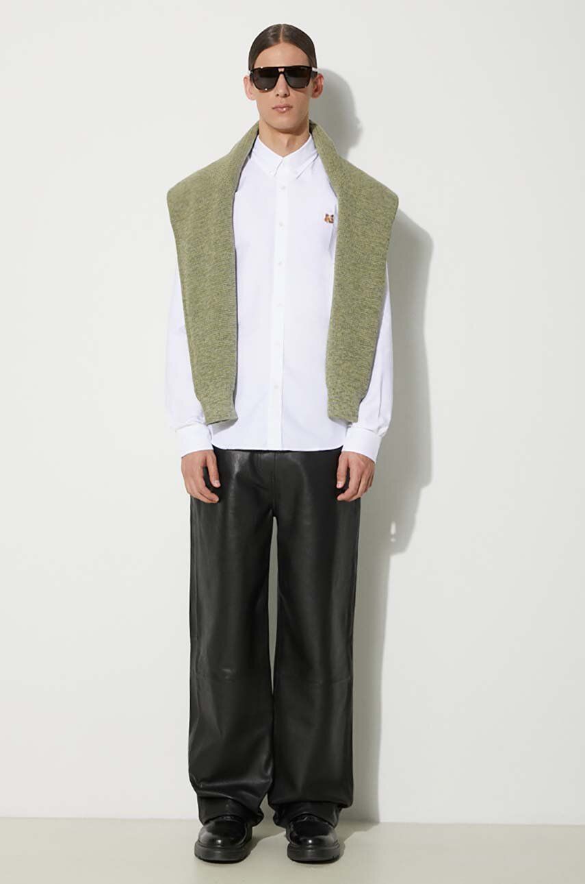 Košeľa MAISON KITSUNÉ Maison Kitsuné Mini Fox Head Classic BD Shirt - Regular Fit Button-Down Biela | MM00413WC2010, 1
