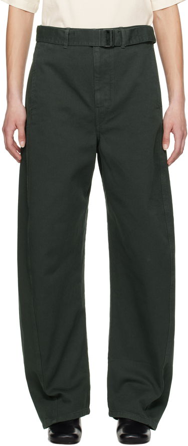 Cargo nohavice LEMAIRE Lemaire Twisted Belted Trousers Zelené | PA326 LD1039, 0