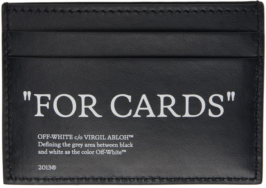 Peňaženka Off-White Black Quote Bookish Card Holder Čierna | OMND067C99LEA0011001, 1