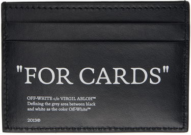 Peňaženka Off-White Black Quote Bookish Card Holder Čierna | OMND067C99LEA0011001, 1