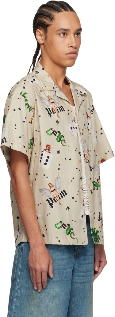 Košeľa Palm Angels Palm Angels Pin Up Bowling Shirt Béžová | PMGG00AS25FAB0050B84, 1