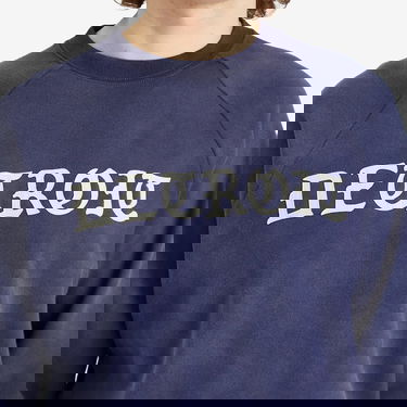 Mikina BEAMS Faded Print Raglan Sweatshirt Modrá | 1113-1280-146-79, 5