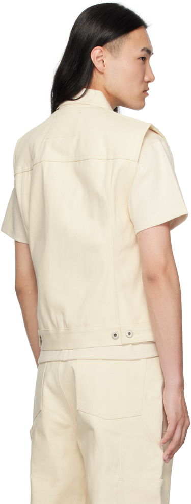 Vesta Rick Owens Rick Owens DRKSHDW Hollywood SL Trucker Denim Vest Biela | DL01E6798 HNJP, 2