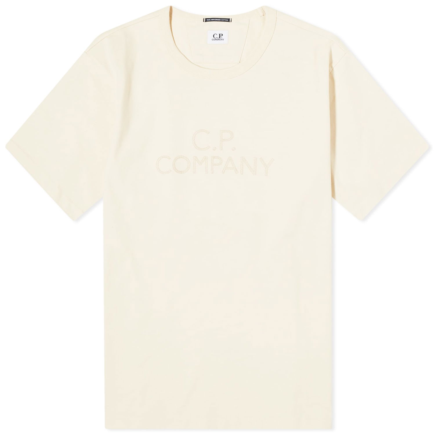 Tričko C.P. Company 30/2 Mercerized Jersey Twisted Logo T-Shirt Béžová | CMTS148A-006203W-402, 0