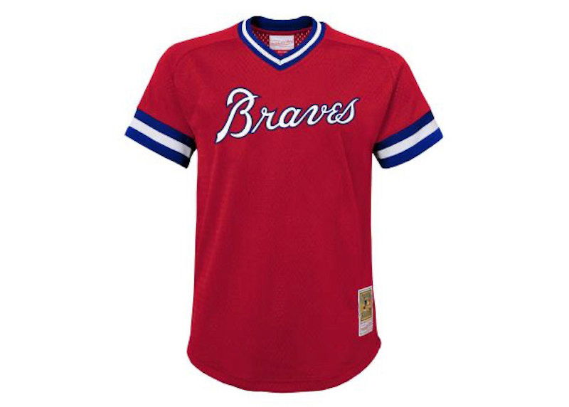 Dres Mitchell & Ness Atlanta Braves Dale Murphy 1980 Authentic Mesh BP Jersey Červená | 9N3B7MBP0-ATLDM-Y80, 0