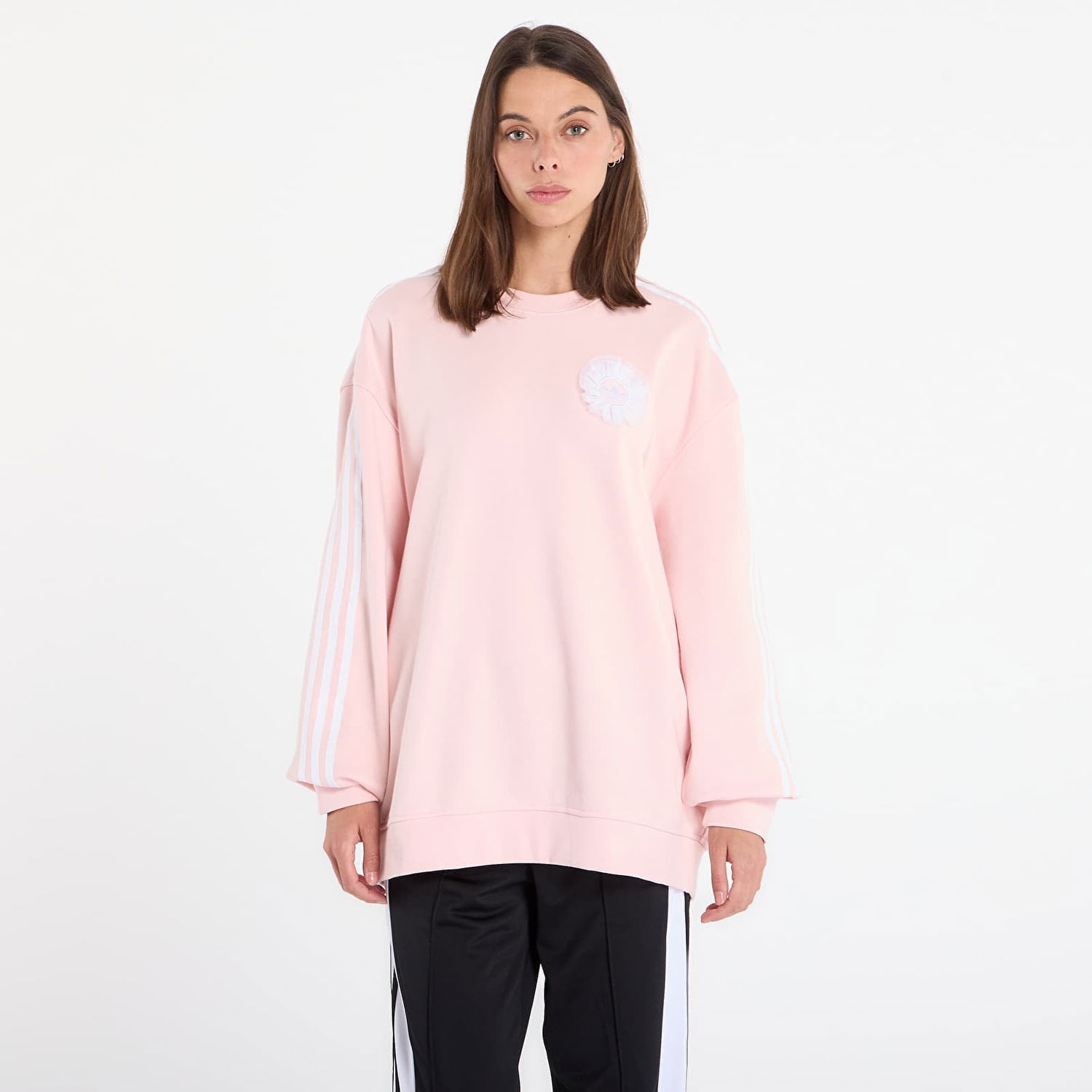 Mikina adidas Originals Branding Crew Sanpin Sweatshirt with Floral Emblem Ružová | KS6471, 0