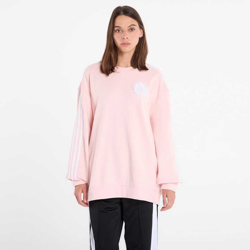 Mikina adidas Originals Branding Crew Sanpin Sweatshirt with Floral Emblem Ružová | KS6471