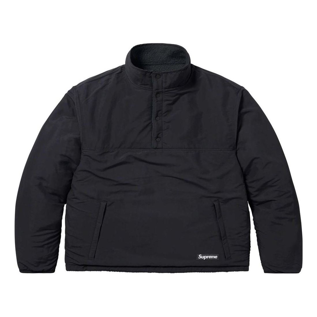 Sveter Supreme Shearling Reversible Pullover Čierna | SUP-FW23-233, 0