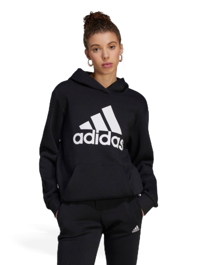 Mikina adidas Performance Sportswear Essentials Logo Boyfriend Fleece Hoodie Čierna | HZ5804