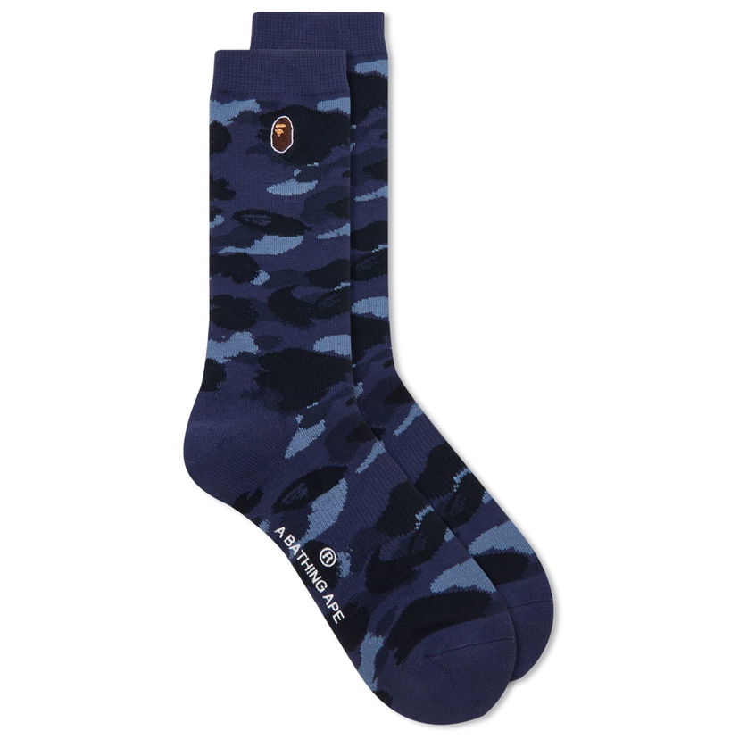 Ponožky BAPE A Bathing Ape Colour Camo One Point Socks Navy | 001SOK301003M-NVY