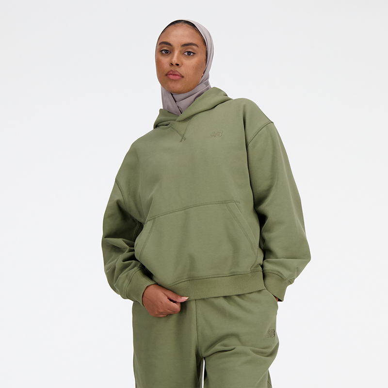 Mikina New Balance hoodie Zelené | WT41537DEK, 0