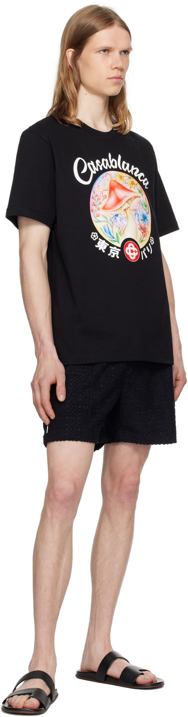 Šortky Casablanca Casablanca Monogram Jacquard Towelling Shorts Čierna | MPF25-JTR-271-02, 3