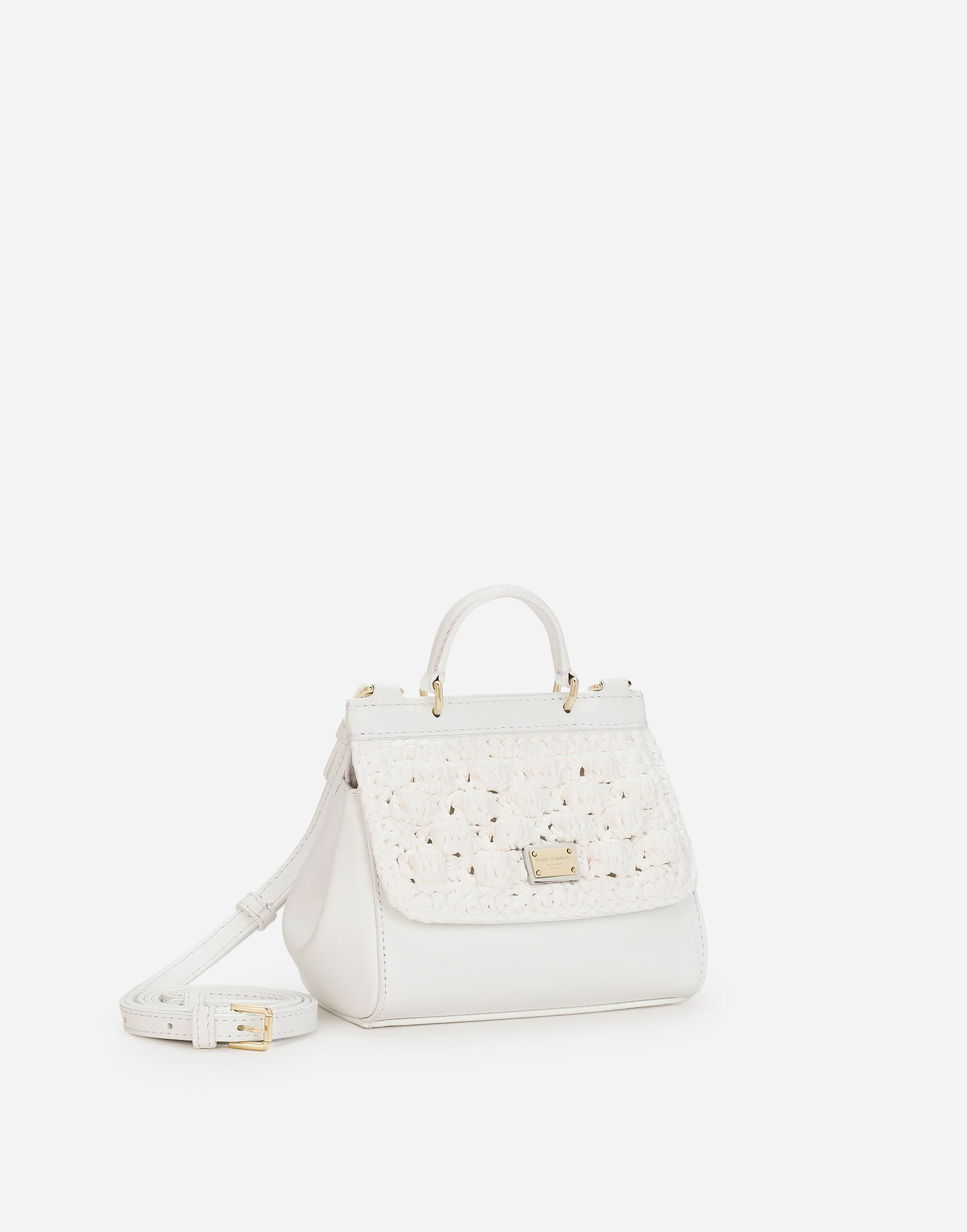 Kabelka Dolce & Gabbana Dolce & Gabbana Sicily Bag With Crochet Detailing Biela | EB0003AD69380001, 1