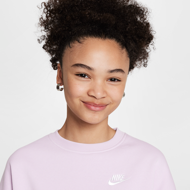 Mikina Nike Sportswear Club Fleece Crewneck Sweatshirt Fialová | FZ9244-537, 3