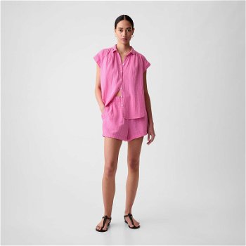 GAP Crinkle Gauze Pull On Shorts India Pink 882138-01