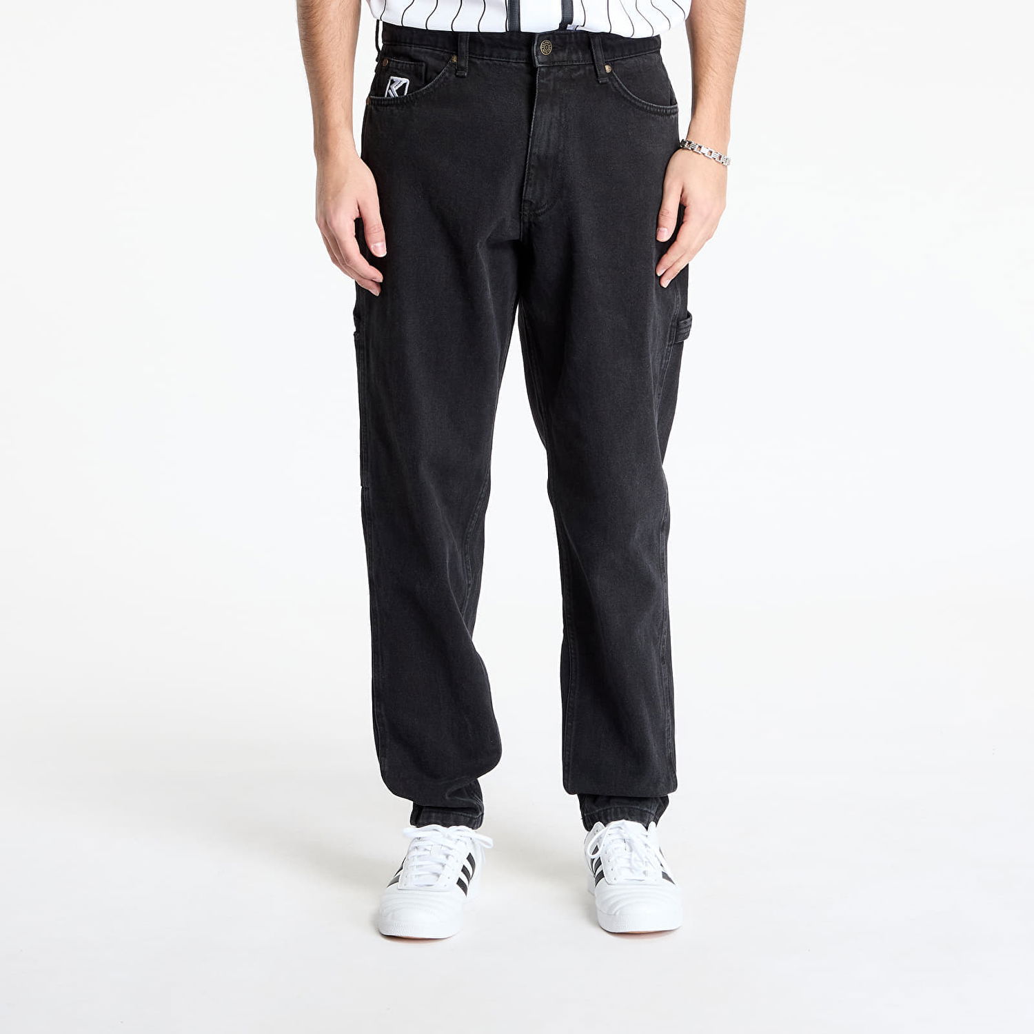 Cargo nohavice Karl Kani Karl Kani Retro Tapered Workwear Denim Pants Čierna | 6000492, 0