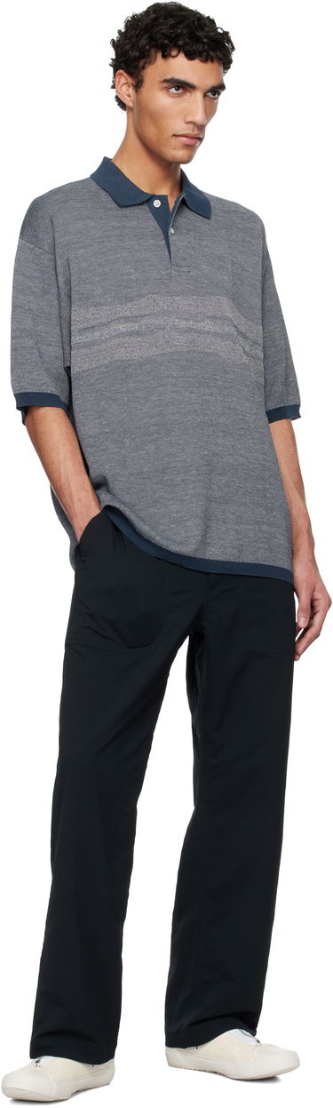Polo tričko NANAMICA nanamica Linen Knit Polo Modrá | S25SH016U, 3