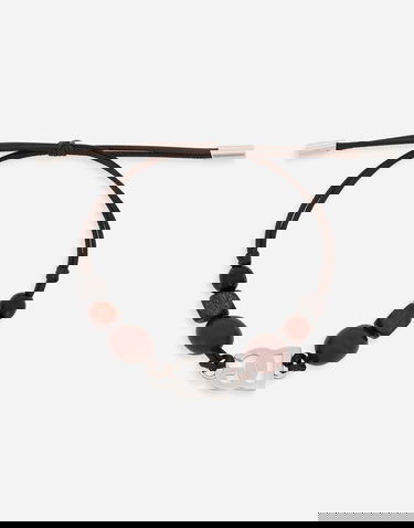 Náramok Dolce & Gabbana Dolce & Gabbana Cord Bracelet with Wooden Beads and DG Logo Hnedá | WBQ5P1W1111S9000, 2