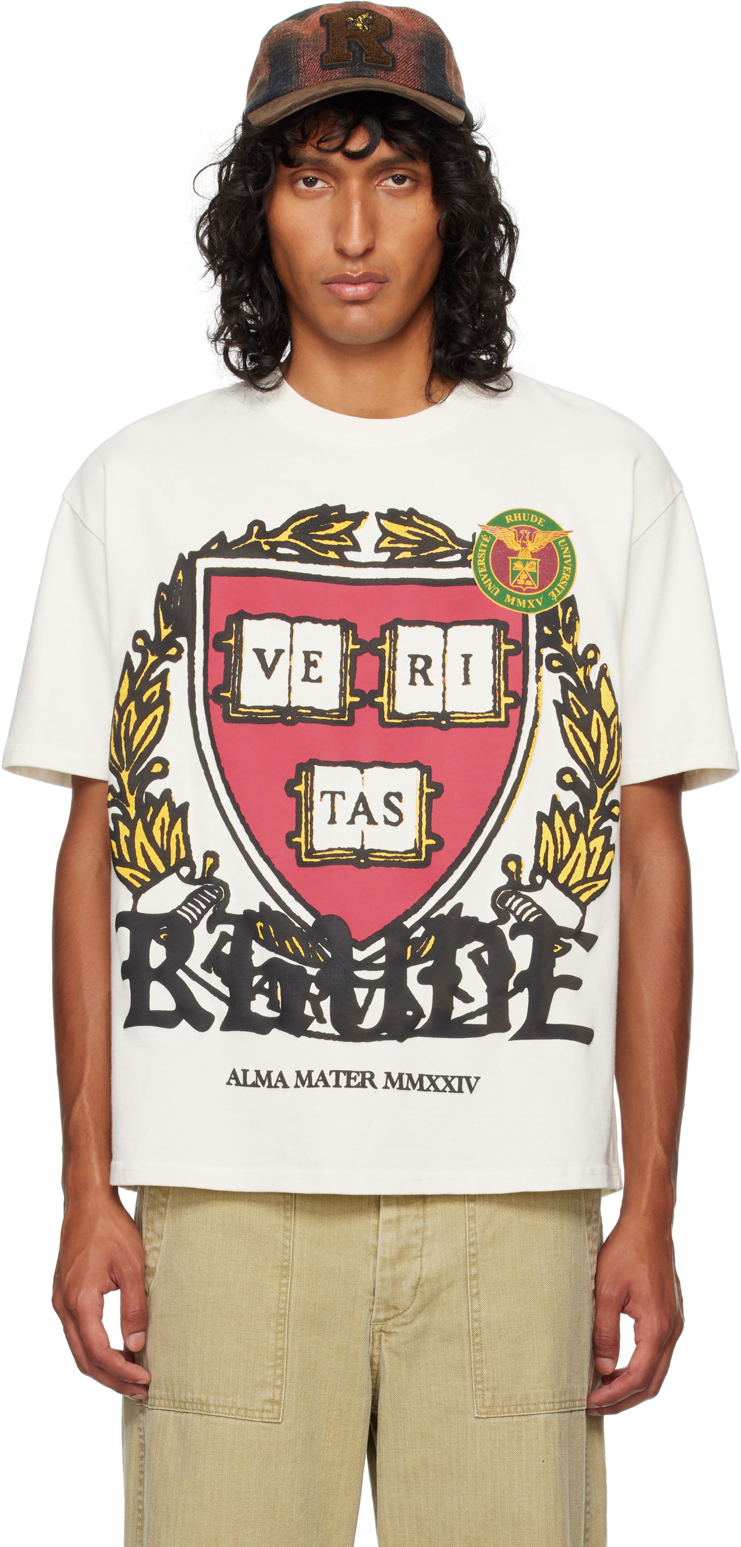 Tričko Rhude Runway Plaque T-shirt Biela | RHFW24TT21012, 0