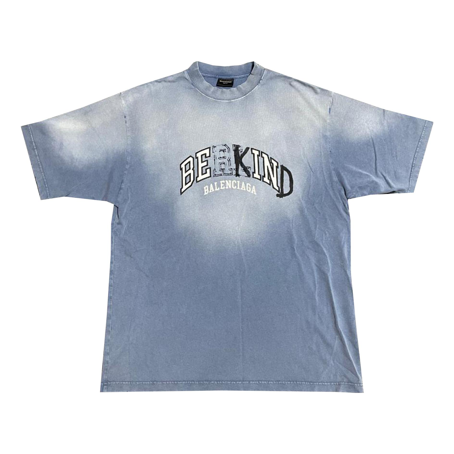 Tričko Balenciaga BE KIND Crewneck T-Shirt Modrá | 764235TPVD54313, 0