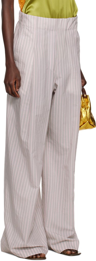 Nohavice Dries Van Noten Dries Van Noten Striped Wide-Leg Trousers Béžová | 251-010909-1524, 4