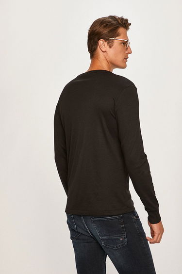 Tričko Polo by Ralph Lauren Long Sleeve Cotton Custom Tee Čierna | 710760121001, 2