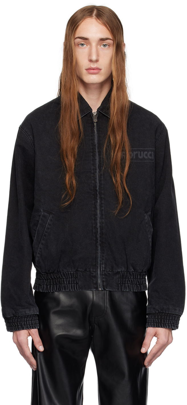 Bomber bunda Fiorucci Faded Denim Jacket Čierna | U19JSLT1DBK, 0