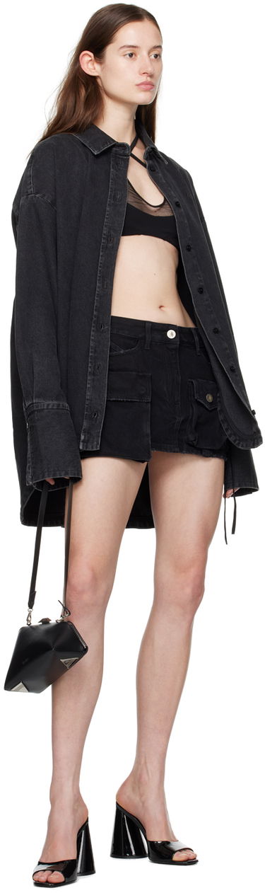 Sukňa The Attico Attico Fay Denim Cargo Miniskirt Čierna | 241WCS136 D066, 3