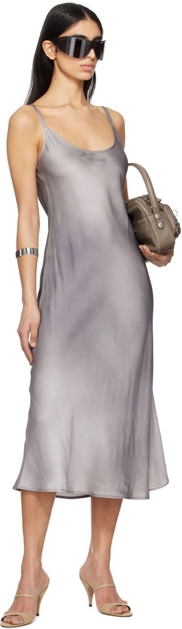 Šaty Acne Studios Acne Studios Strap Midi Dress Šedá | A20777-, 3