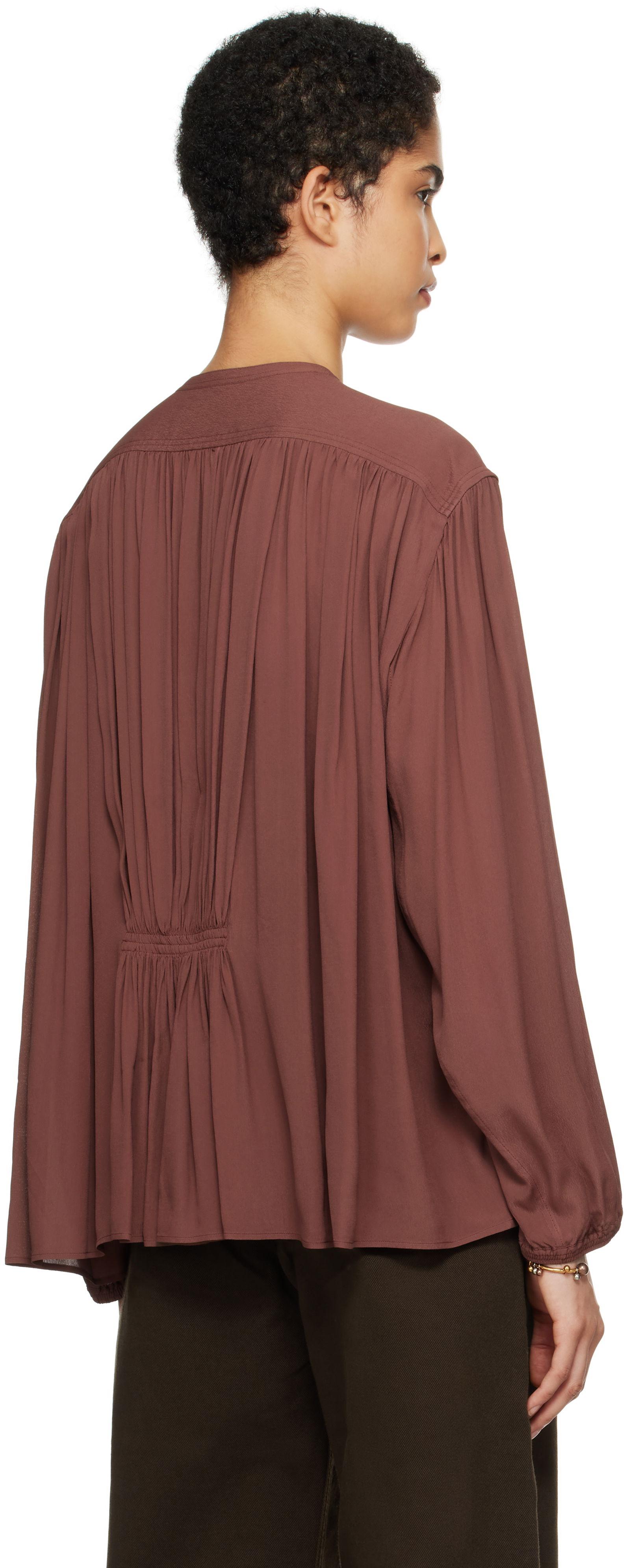 Lemaire Gathered Long Sleeve Blouse