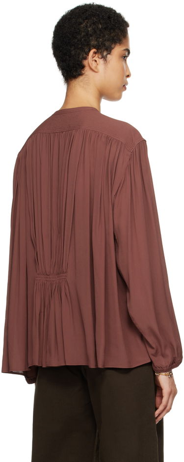 Košeľa LEMAIRE Lemaire Gathered Long Sleeve Blouse Hnedá | TO1238 LF832, 2