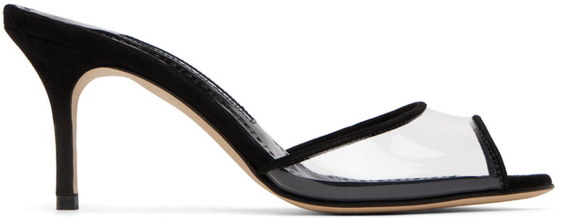Doplnky Manolo Blahnik Manolo Blahnik Jadifa PVC Heeled Mules Čierna | 422-1418