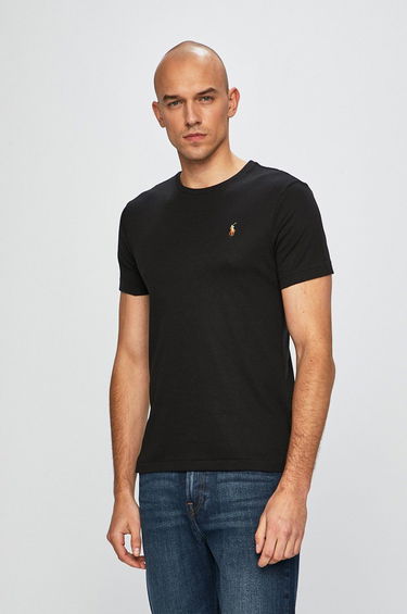 Tričko Polo by Ralph Lauren Cotton Custom Tee Čierna | 710740727001, 3