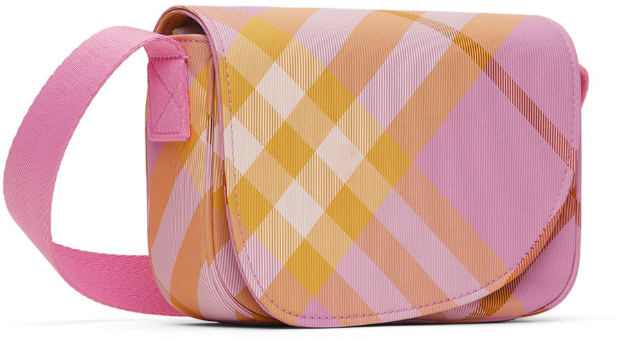 Taška cez rameno Burberry Burberry Check Messenger Bag Ružová | 8090996, 1