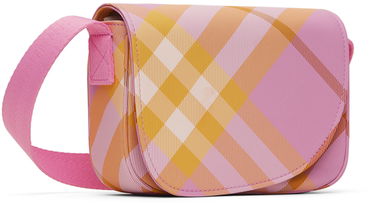 Taška cez rameno Burberry Burberry Check Messenger Bag Ružová | 8090996, 1