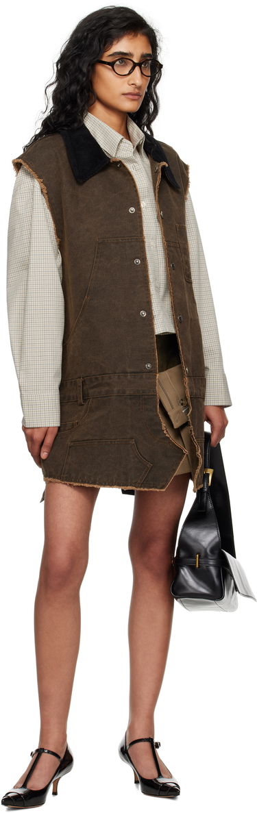 Šaty Andersson Bell Andersson Bell Carpenter Vest Minidress Hnedá | awa721w, 3