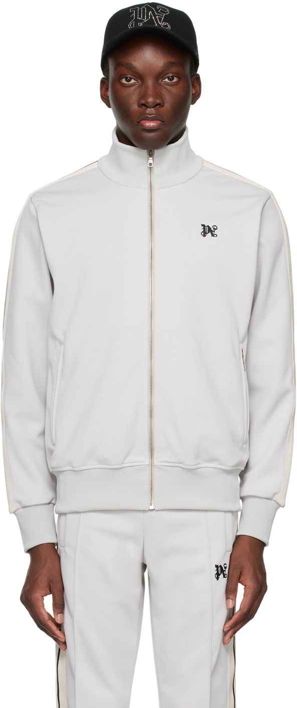 Bunda Palm Angels Monogram Track Jacket Šedá | PMBD058R24FAB0010510