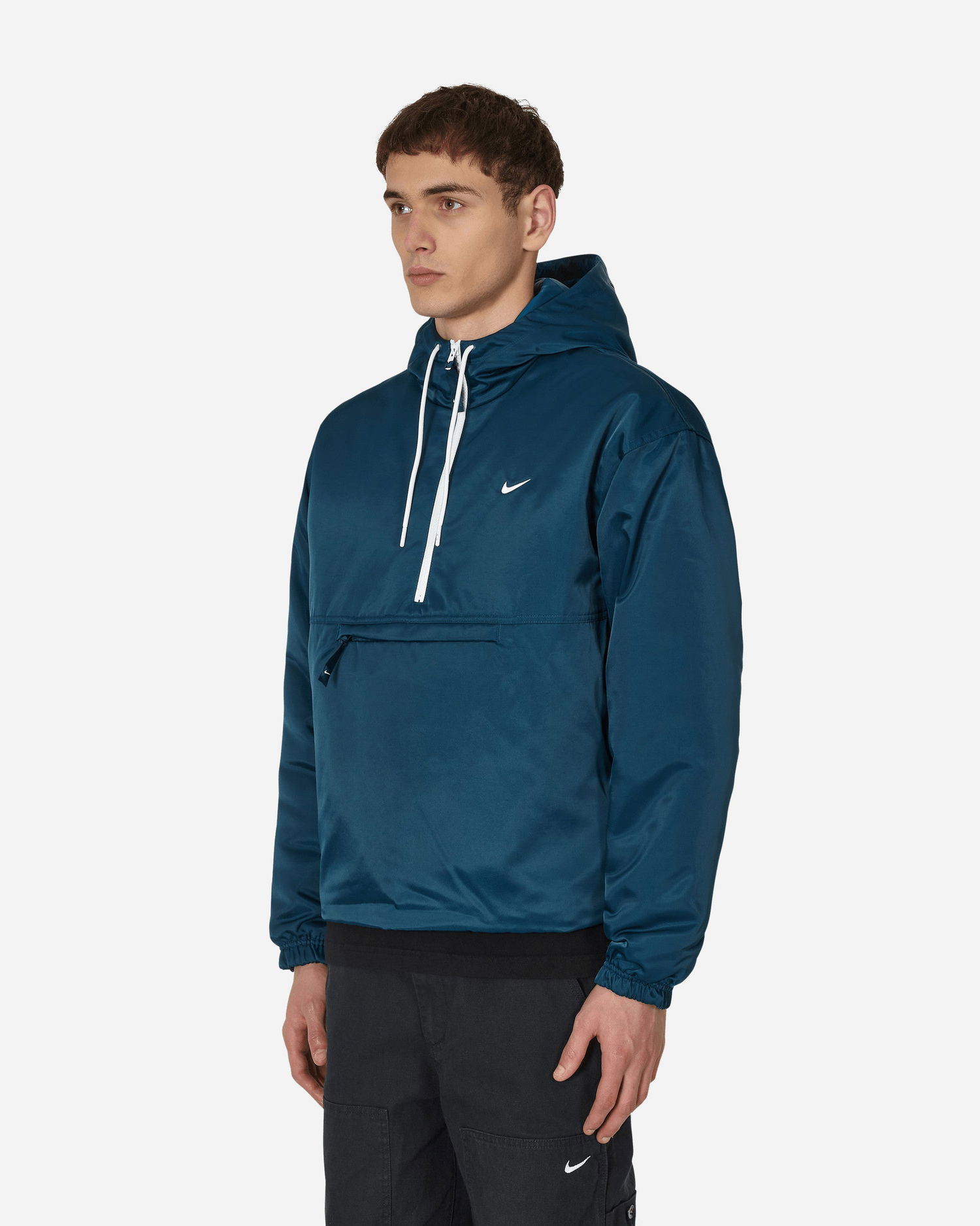 Bunda Nike Solo Swoosh Satin Anorak Modrá | DR0839-460, 1