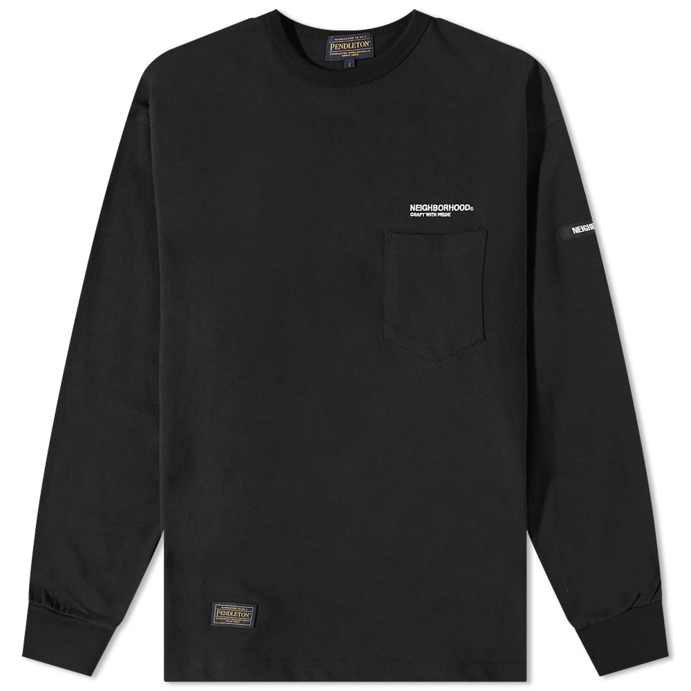 Tričko Neighborhood Neighborhood X Pendleton Long Sleeve T-Shirt Čierna | 2221508N-CSM01S-BLK, 0
