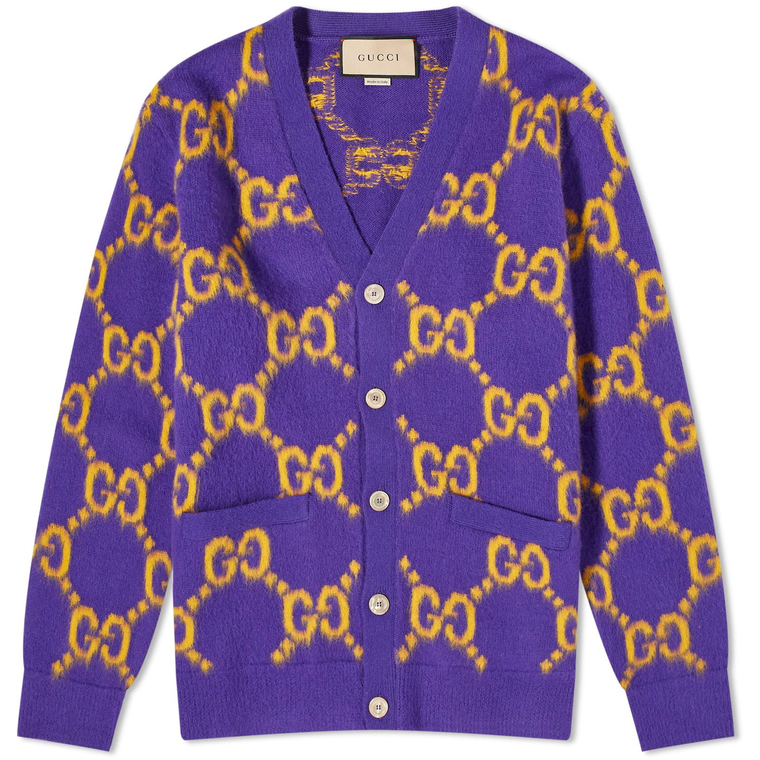 Sveter Gucci Jumbo GG Knit Cardigan Fialová | 764738-XKDPB-5673, 0