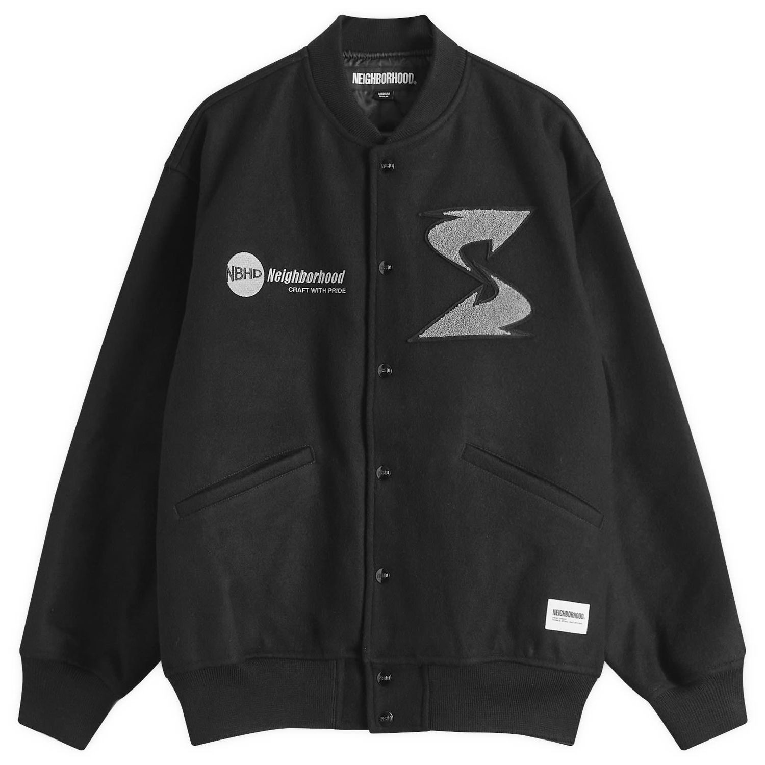 Bomber bunda Neighborhood Black Stadium Jacket Čierna | 242SZ49N-JKM01-BLK, 0