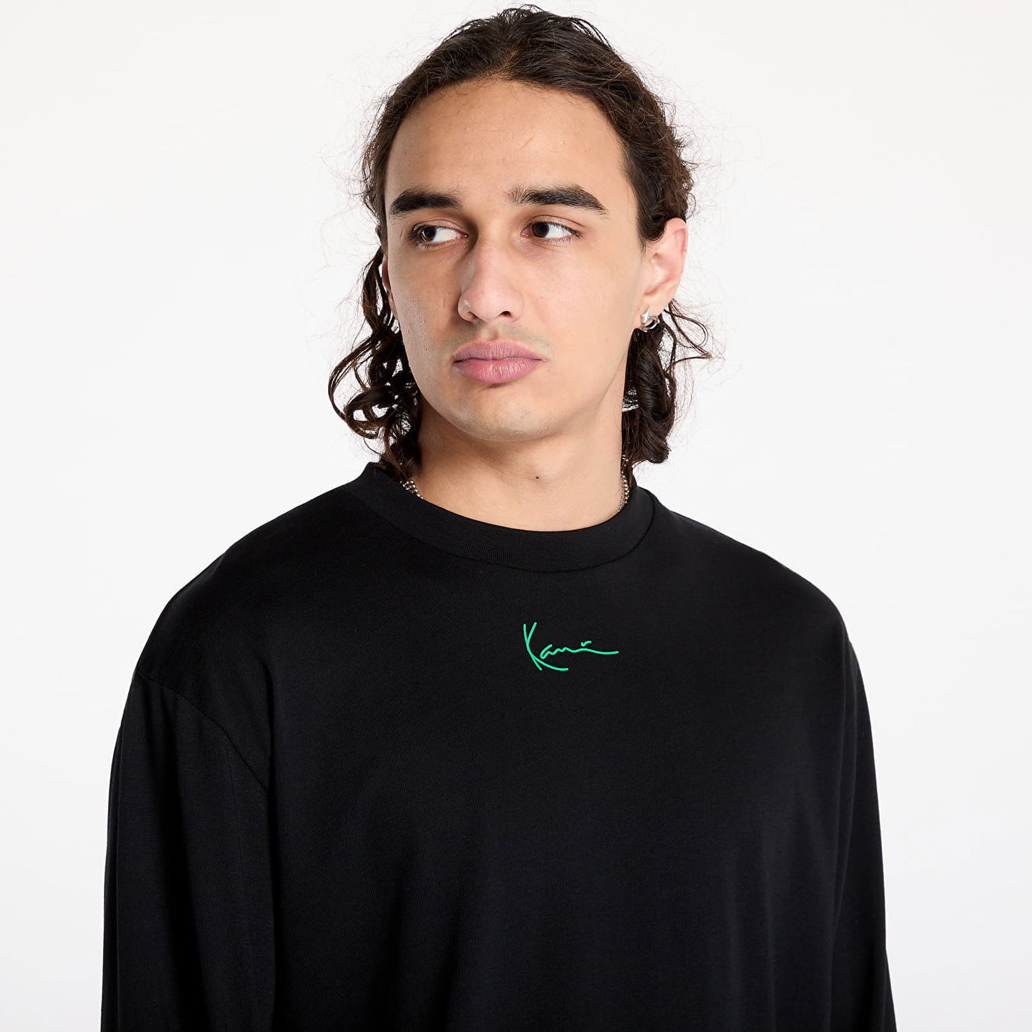 Tričko Karl Kani T-shirt Small Signature Tribal LongSleeve Black XXL Čierna | 60240012, 1