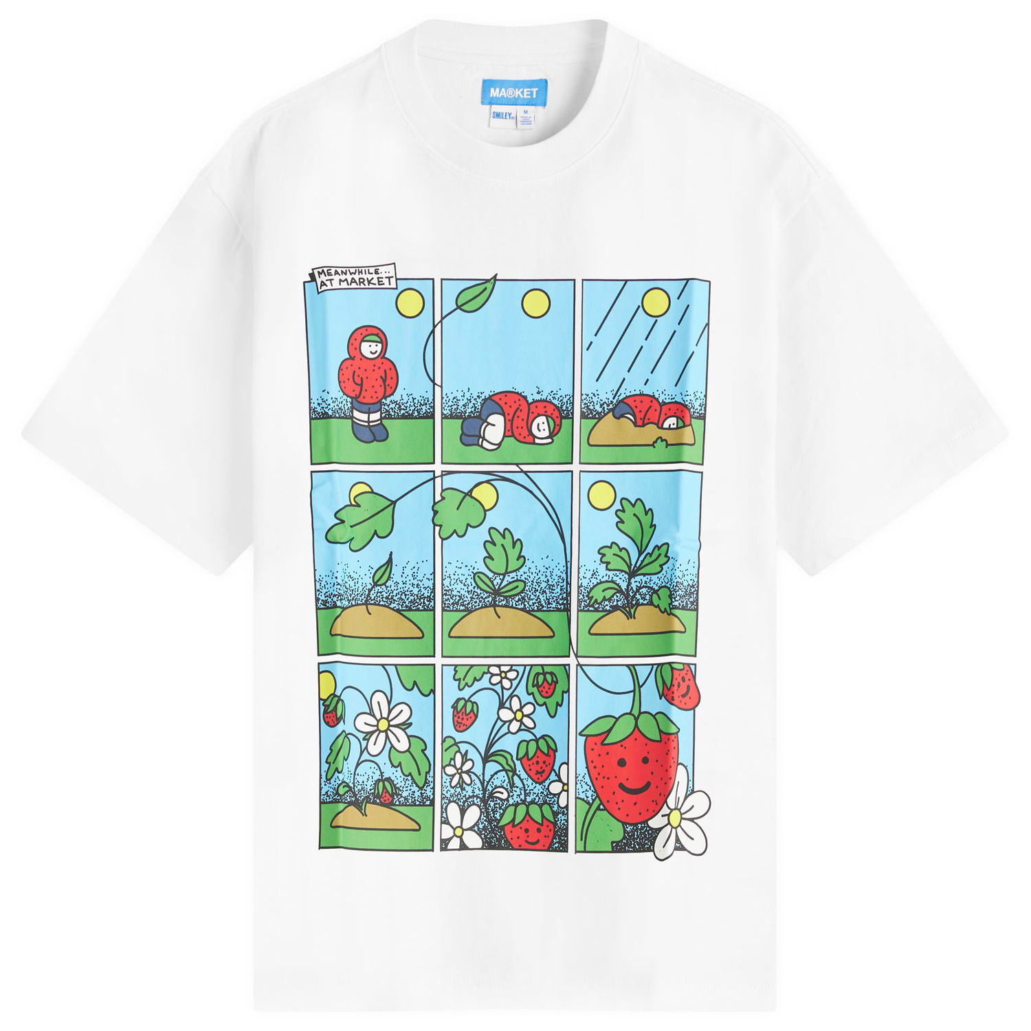Tričko MARKET Abundance Comic Graphic Tee Biela | 399002183-WHT, 1