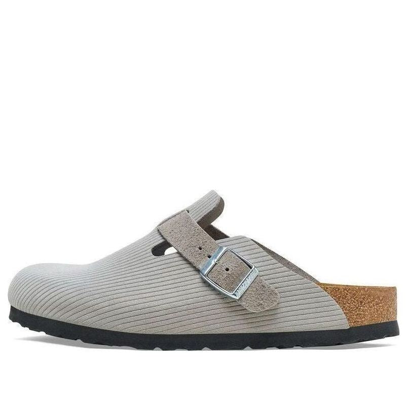 Tenisky a topánky Birkenstock Boston Embossed Suede Clogs Šedá | 1026210