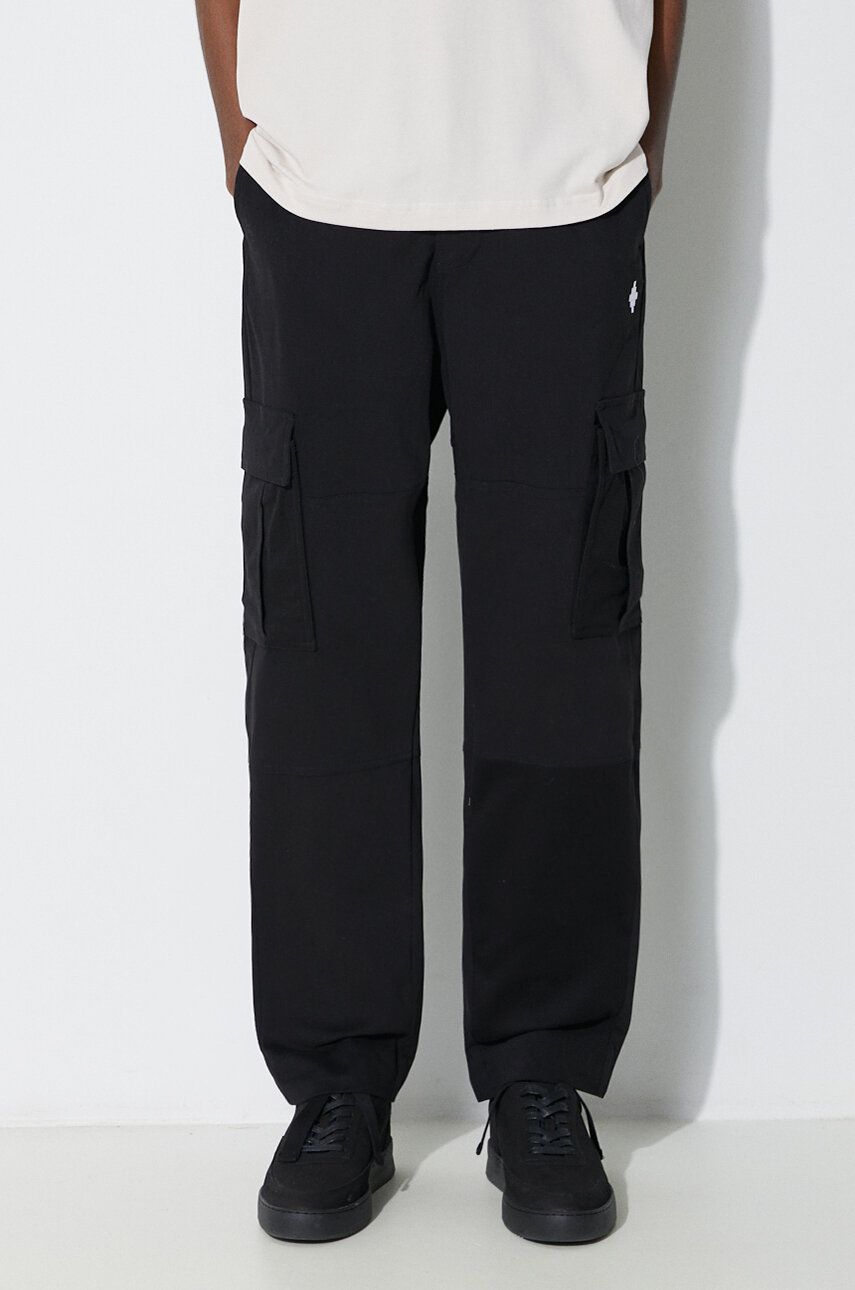 Cargo nohavice Marcelo Burlon Cross Cotton Cargo Pants Čierna | CMCF014S24FAB0011001, 0