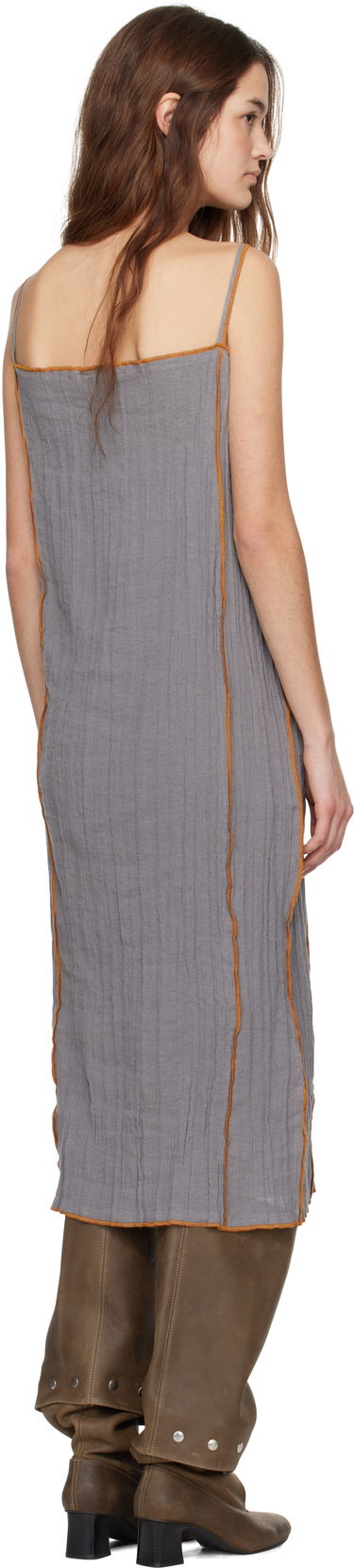 Šaty Baserange Baserange Shok Midi Dress Šedá | DRSKS-LC-SP25, 2